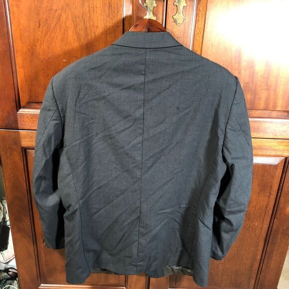 Evan-Picone Mens Suit Blazeer Jacket 42R Wool Gray Houndstooth Single-Breasted - Picture 15 of 15